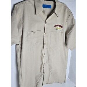 Asphalt Angels Mechanic Button Up Shirt Size Large